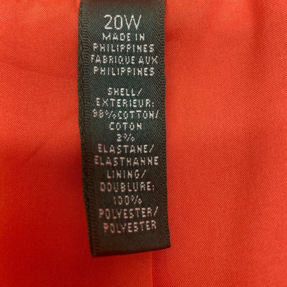 Ralph Lauren Orange Blazer Tailored Suit Jacket W 20W Gold Buttons Pockets - Picture 3 of 15